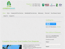 Tablet Screenshot of completetreecare.co.uk